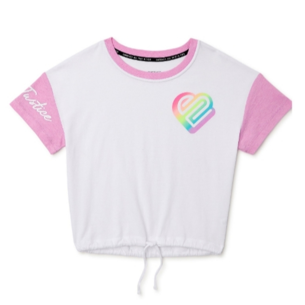 NWT Girls Justice Raglan Active T-Shirt